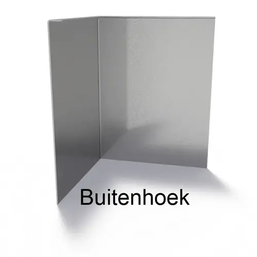Verzinkt staal gezet 90° hoek 30x30x0,3x39cm