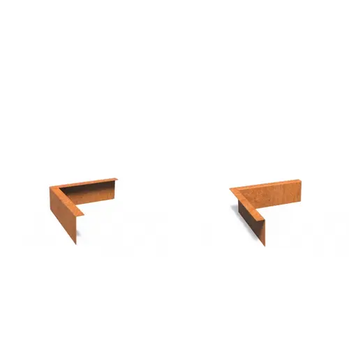 Cortenstaal gezet hoek 30x30x0,2x10cm