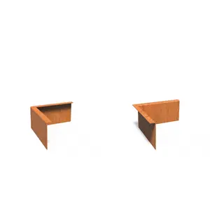 Cortenstaal gezet hoek 30x30x0,3x15cm