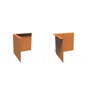 Cortenstaal gezet hoek 30x30x0,3x29cm