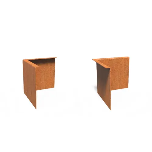 Cortenstaal gezet hoek 30x30x0,3x29cm