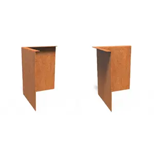 Cortenstaal gezet hoek 30x30x0,3x39cm