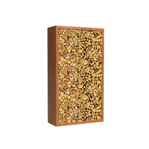 HTDesign (Eigen merk) Cortenstaal houtopslag 100x40x180cm