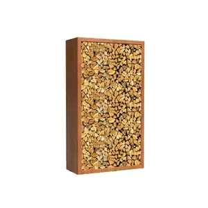 HTDesign (Eigen merk) Cortenstaal houtopslag 120x40x180cm