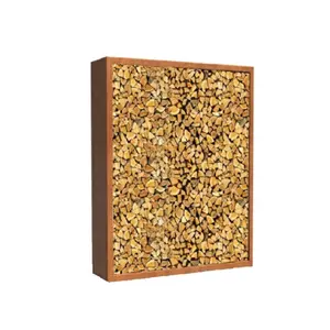 HTDesign (Eigen merk) Cortenstaal houtopslag 150x40x180cm