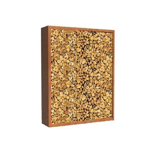 HTDesign (Eigen merk) Cortenstaal houtopslag 150x40x180cm - zonder poten