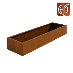 HTDesign (Eigen merk) Cortenstaal plantenbak 400x100x60cm - Zonder bodem