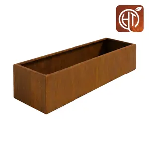 HTDesign (Eigen merk) Cortenstaal plantenbak 350x100x80cm - Zonder bodem