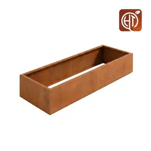 HTDesign (Eigen merk) Cortenstaal plantenbak 400x100x60cm - Zonder bodem