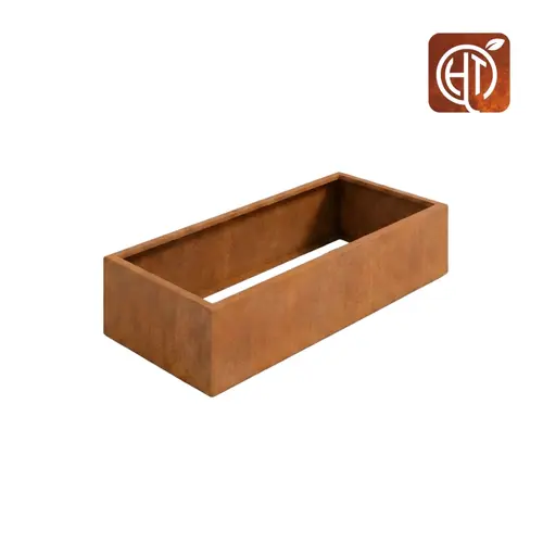 HTDesign (Eigen merk) Cortenstaal plantenbak - 3mm - 200x100x40cm - Zonder bodem