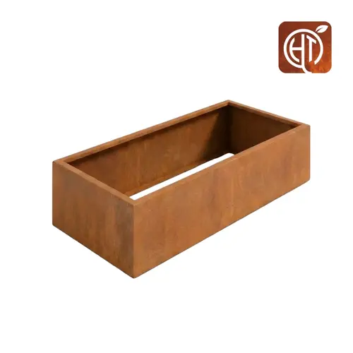 HTDesign (Eigen merk) Cortenstaal plantenbak 90x40x40cm - Zonder bodem
