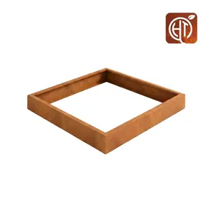 HTDesign (Eigen merk) Cortenstaal plantenbak 150x150x20cm - Zonder bodem