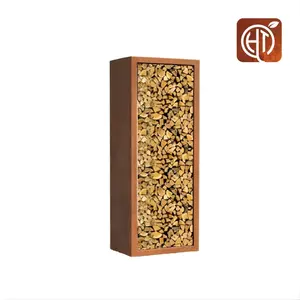 HTDesign (Eigen merk) Cortenstaal houtopslag 80x40x180cm