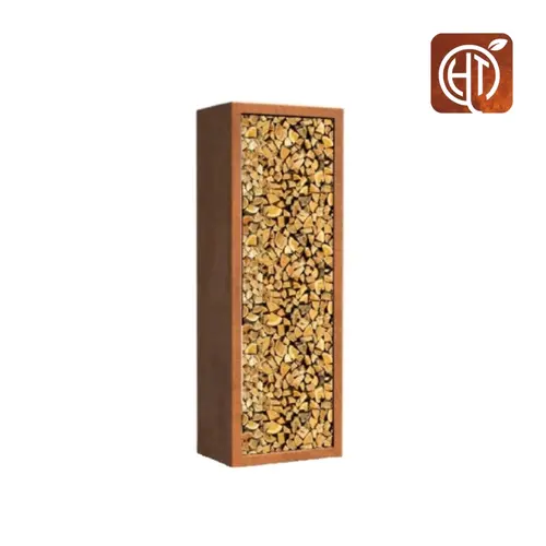 HTDesign (Eigen merk) Cortenstaal houtopslag 60x40x180cm