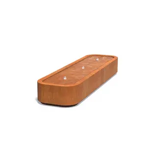 Cortenstaal watertafel premium 300x80x40cm Cortenstaal watertafel premium 300x80x40cm