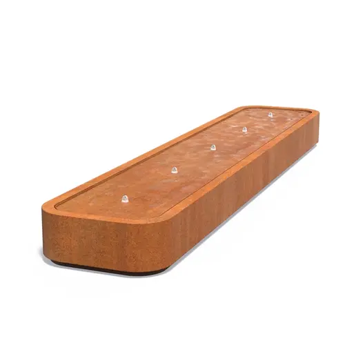 Cortenstaal watertafel premium 500x100x40cm Cortenstaal watertafel premium 500x100x40cm