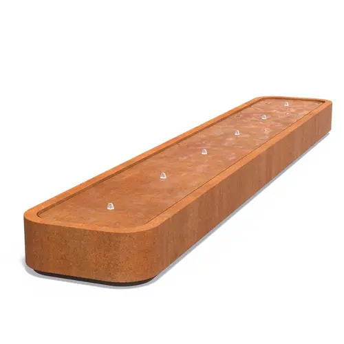 Cortenstaal watertafel premium 600x100x40cm Cortenstaal watertafel premium 600x100x40cm