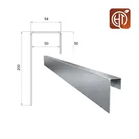 Verzinkt staal u-profiel 150x5,4x20cm