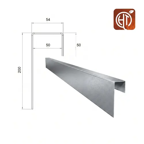 HTDesign (Eigen merk) Verzinkt staal u-profiel 150x5,4x20cm HTDesign (Eigen merk) Verzinkt staal u-profiel 150x5,4x20cm