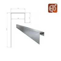 Verzinkt staal u-profiel 150x6,4x15cm