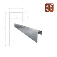 Verzinkt staal u-profiel 100x6,4x15cm