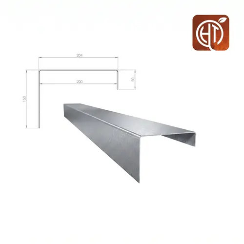 HTDesign (Eigen merk) Verzinkt staal u-profiel 100x20,4x15cm HTDesign (Eigen merk) Verzinkt staal u-profiel 100x20,4x15cm