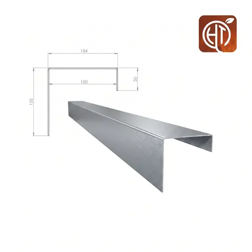 HTDesign (Eigen merk) Verzinkt staal u-profiel 300x15,4x15cm HTDesign (Eigen merk) Verzinkt staal u-profiel 300x15,4x15cm