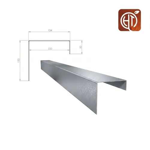 HTDesign (Eigen merk) Verzinkt staal u-profiel 100x15,4x15cm HTDesign (Eigen merk) Verzinkt staal u-profiel 100x15,4x15cm