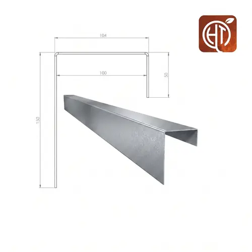 HTDesign (Eigen merk) Verzinkt staal u-profiel 300x10,4x15cm HTDesign (Eigen merk) Verzinkt staal u-profiel 300x10,4x15cm