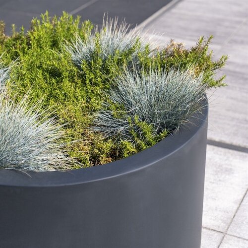 Polyester plantenbak Ø60x60cm - Met bodem
