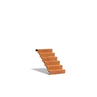 Cortenstaal trap B80xD144xH102 cm – 6 Treden
