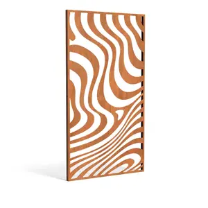 Cortenstaal paneel ‘Geometric 4’ 110x5x200cm