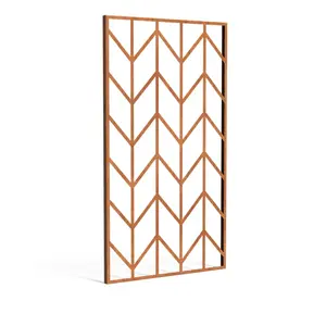 Cortenstaal paneel ‘Geometric 6’ 110x5x200cm
