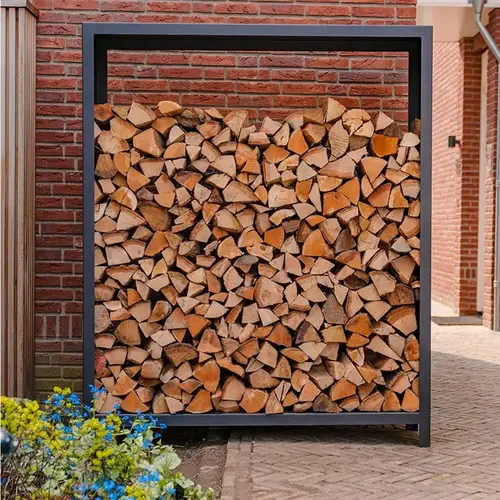 Cortenstaal gecoat houtopslag 150x40x100cm Cortenstaal gecoat houtopslag 150x40x100cm