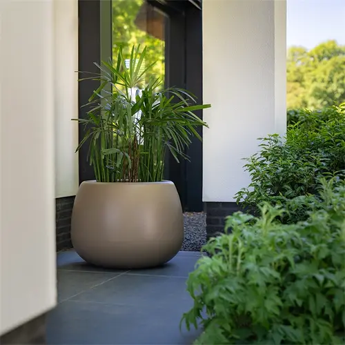 Polyester plantenbak "Mero" Ø40x80cm - Met bodem