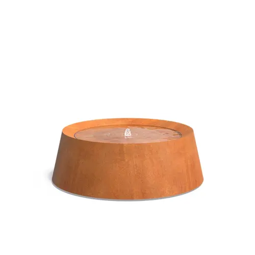 Cortenstaal watertafel rond "Cove" Ø120x40cm Cortenstaal watertafel rond "Cove" Ø120x40cm