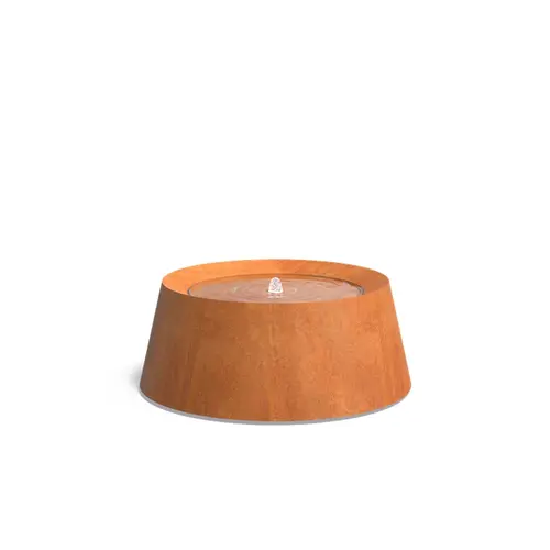 Cortenstaal watertafel rond "Cove" Ø100x40cm