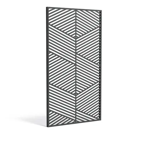 Sendzimir verzinkt staal paneel 'Geometric 5' 110x5x200cm Sendzimir verzinkt staal paneel 'Geometric 5' 110x5x200cm