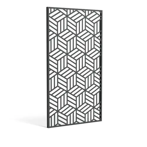 Sendzimir verzinkt staal paneel 'Geometric 7' 110x5x200cm Sendzimir verzinkt staal paneel 'Geometric 7' 110x5x200cm