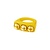 Candy Ring Three Studs Yellow