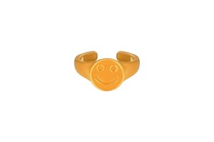 Candy Ring Smiley Face Yellow