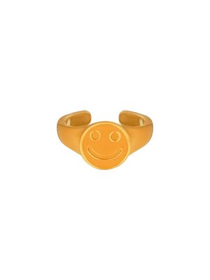 Candy Ring Smiley Face Yellow