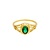 Statement ring met een groene zirkoonsteen