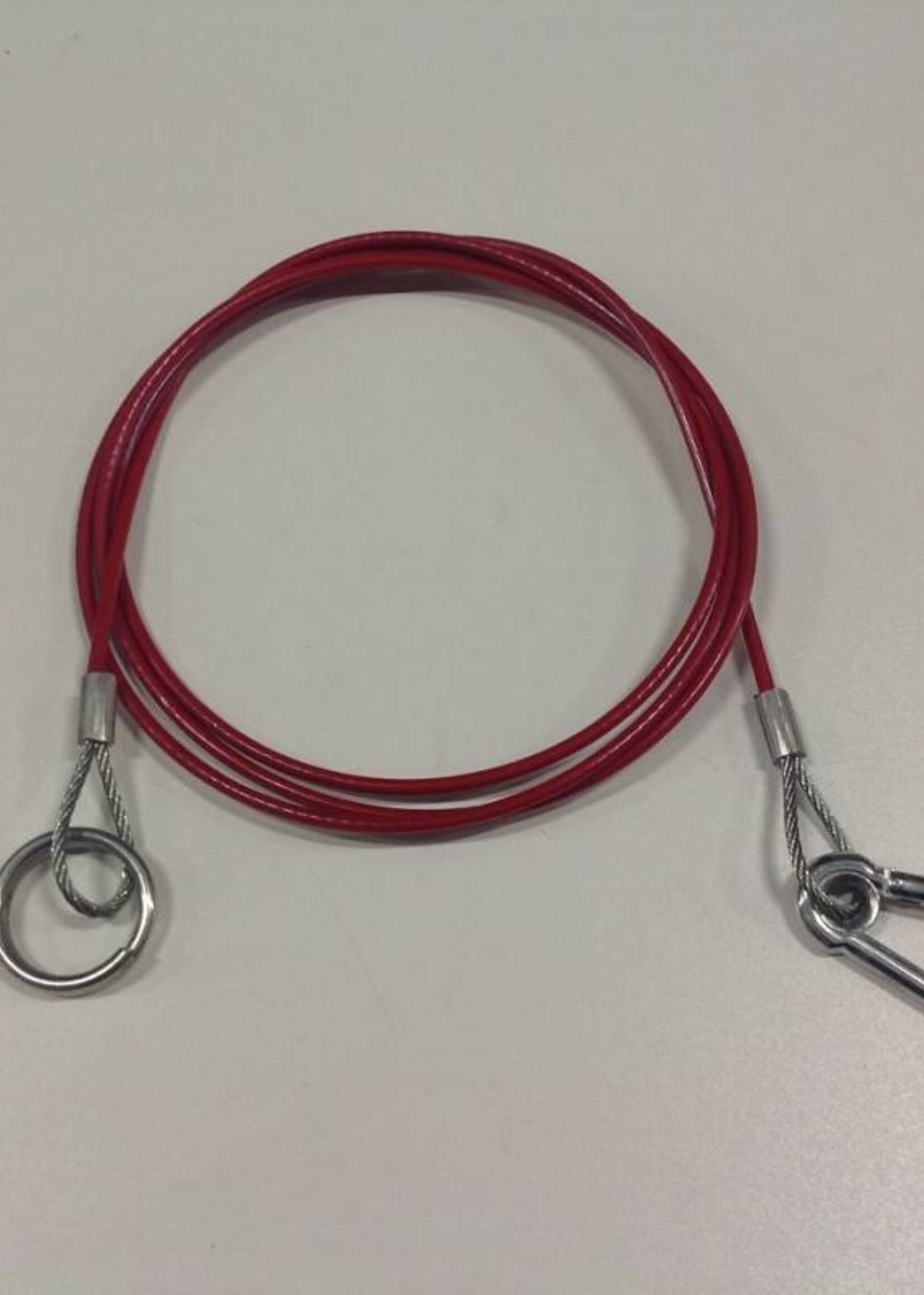 DTR Breekkabel 1800mm karabijn haak en ring 30 rood
