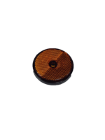 Reflector rond 60mm. oranje schroefbaar  / 2 stuks