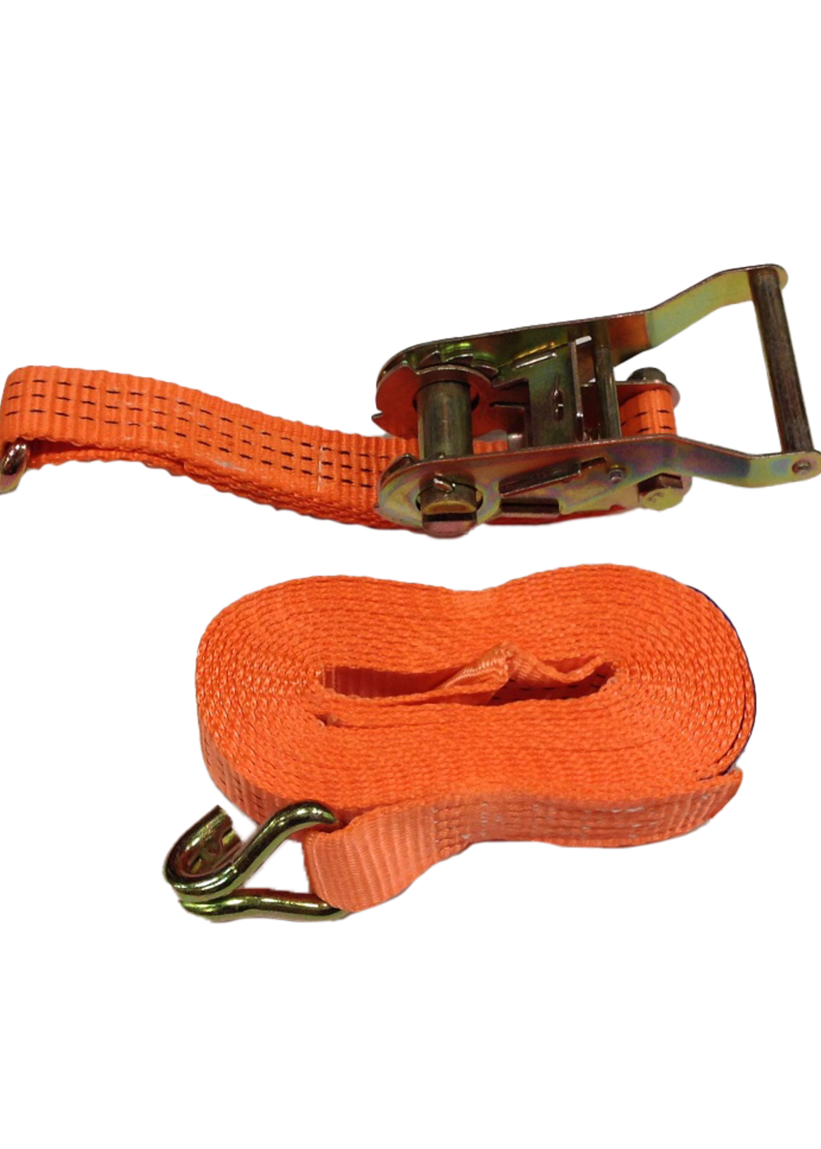Sjorband 3 ton lengte 6 mtr 35mm met spitshaak
