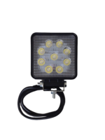 Matec Werklamp vierkant Led 10-30V DC 1800 Lumen IP68 9x3W 1 mtr kabel