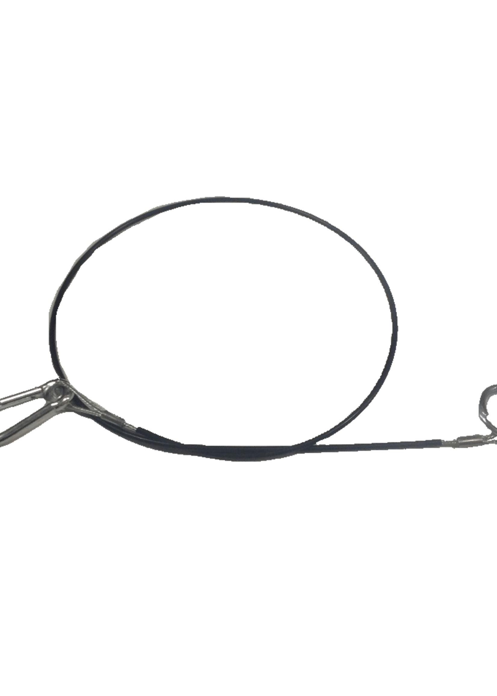 DTR Breekkabel 1000mm karabijn haak en ring 30 zwart
