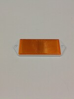 Reflector oranje schroefbaar 125x51 / gatafstand 115mm / 2 stuks