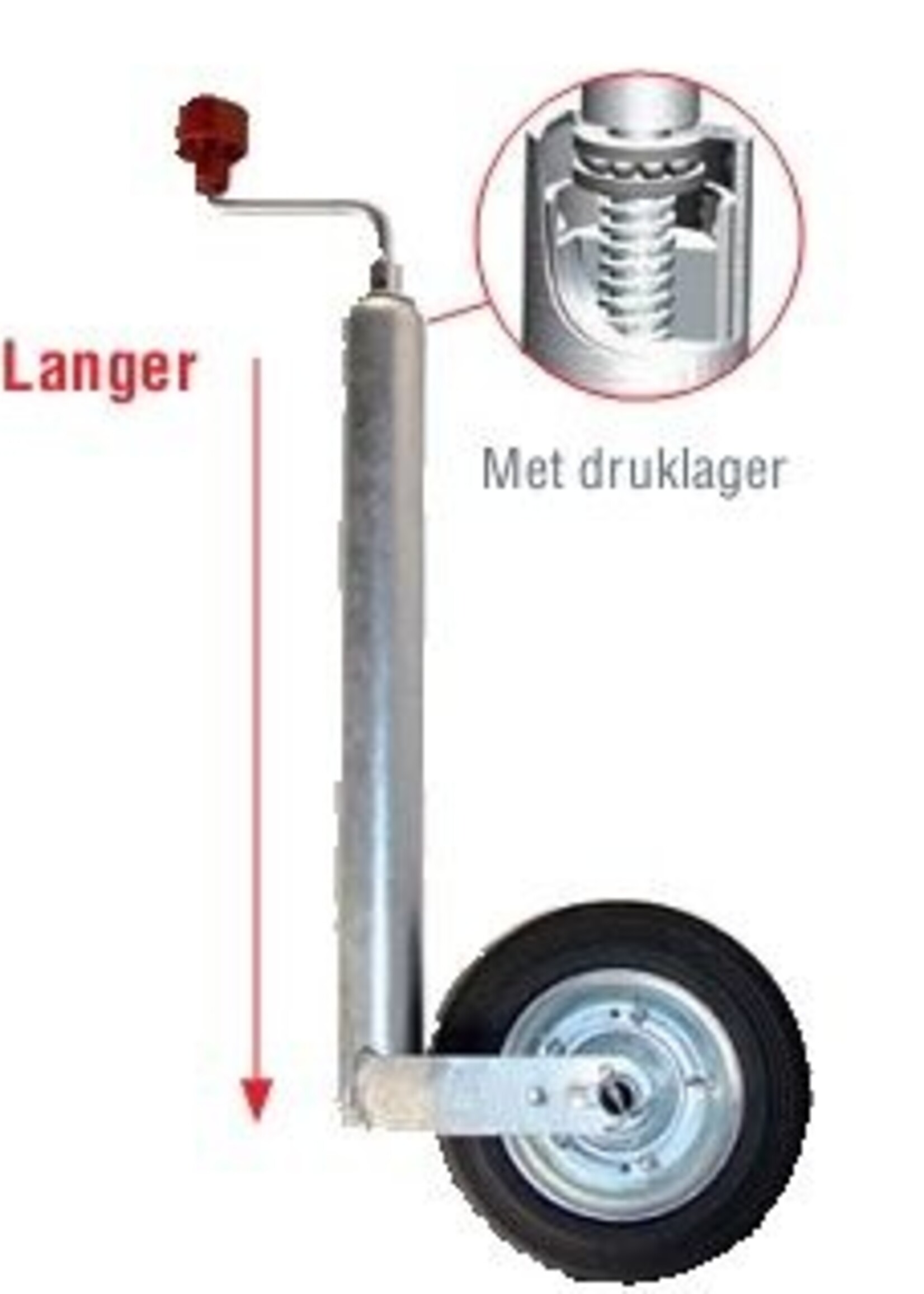 AL-KO Alko neuswiel plus rond 48 wiel 200x50 L=450 extra lang